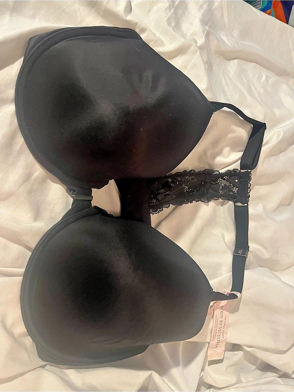 Victoria's Secret Body by Victoria Lace Racerback Bra Black 38DDD NWT